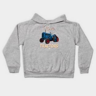 I Love Tractors Fordson Half Track Kids Hoodie